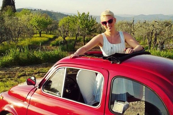 Sunset tour in a classic Fiat 500 (Self drive, guided)